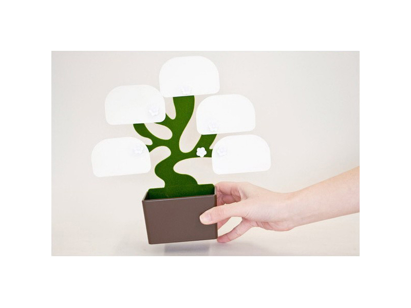 Desk Bonsai Storage Box & Note Plate Tree