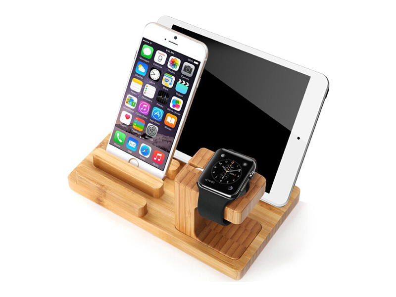 Bamboo Wood Station Charging Dock