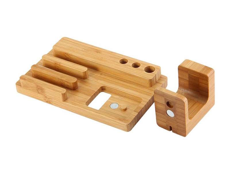 Bamboo Wood Station Charging Dock