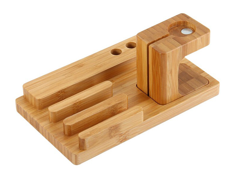 Bamboo Wood Station Charging Dock