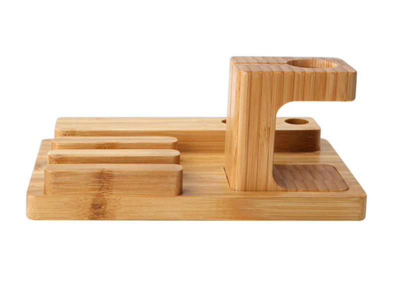 Bamboo Wood Station Charging Dock