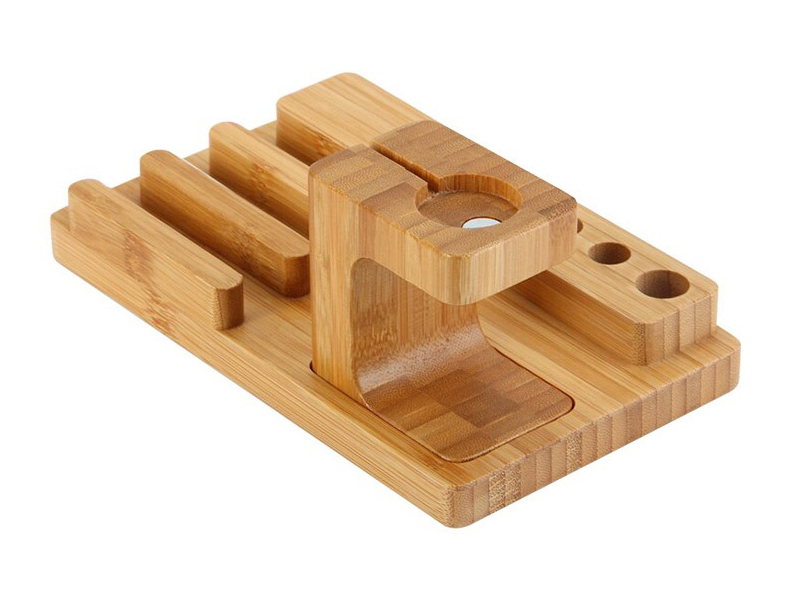 Bamboo Wood Station Charging Dock